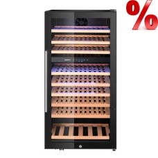 VYNO ŠALDYTUVAS, 2 zonų, Arktic, 230L, Juodas, 569x595x(H)1215mm VYNO ŠALDYTUVAS, 2 zonų, Arktic, 230L, Juodas, 569x595x(H)1215mm